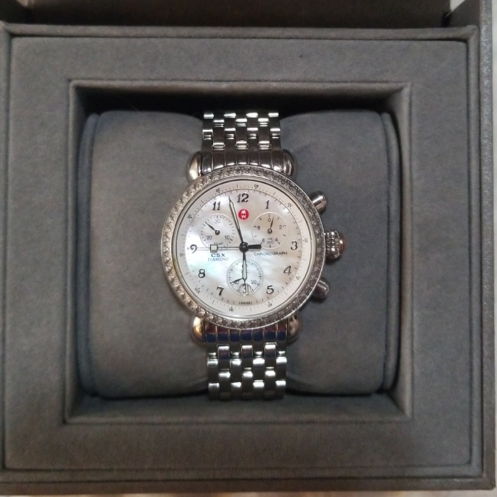 Michele CSX 36 with mother of pearl face with diam